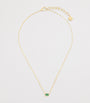 Yellow Gold, Diamond and Emerald Mini Me Chain Necklace