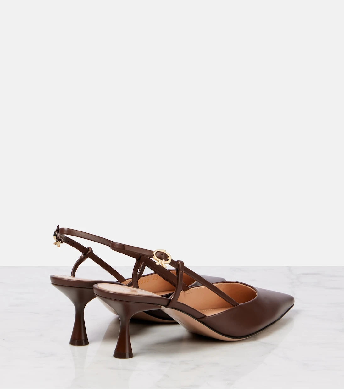 Gianvito Rossi - Ascent 55 leather slingback pumps