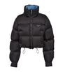 Black Crop Re-Nylon Puffer Jacket
