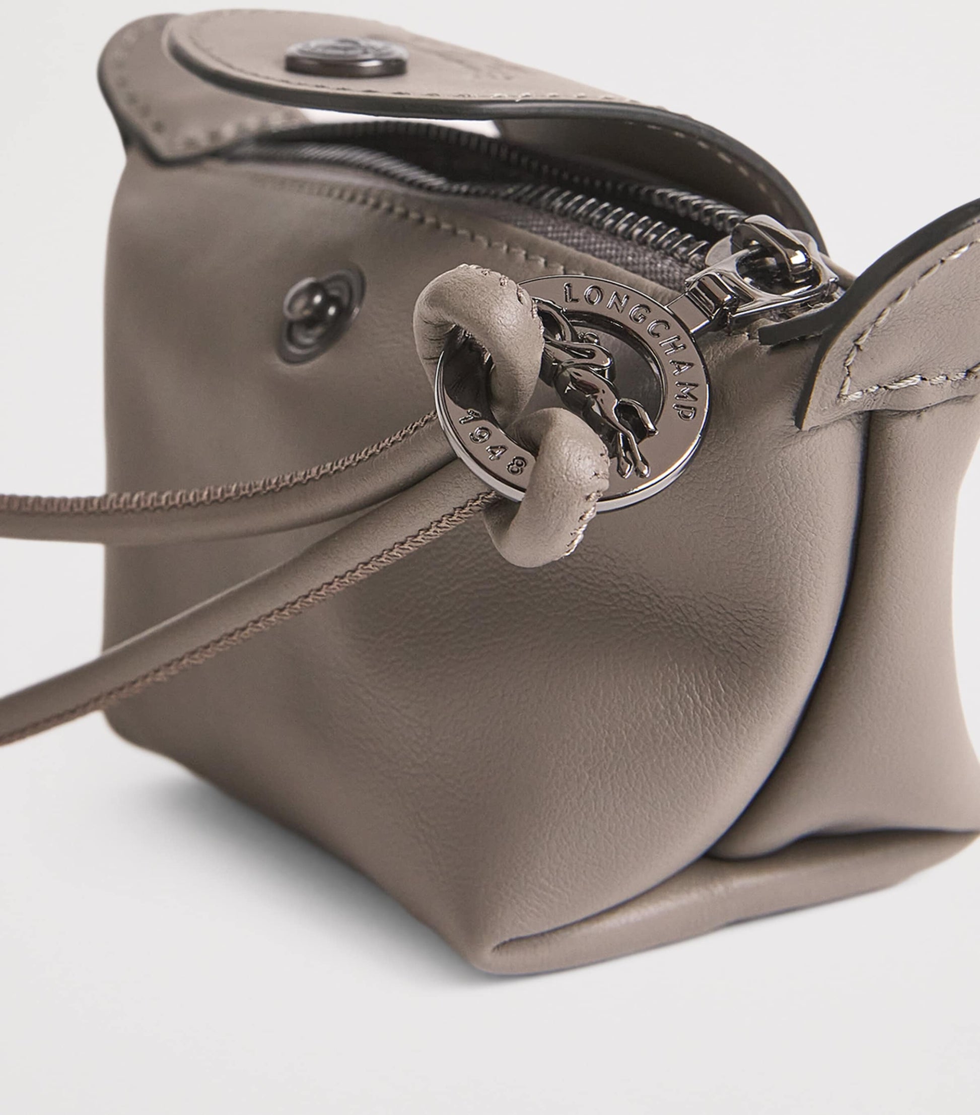 Longchamp Grey Leather Le Pliage Xtra Coin Purse