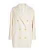White Wool-Cashmere Rebus Coat