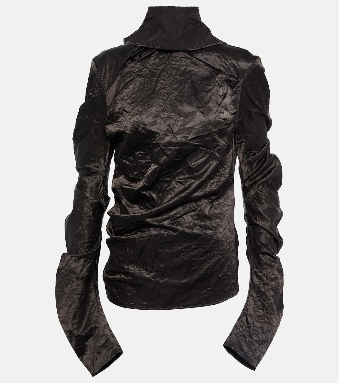 Acne Studios - Crinkle satin turtleneck top
