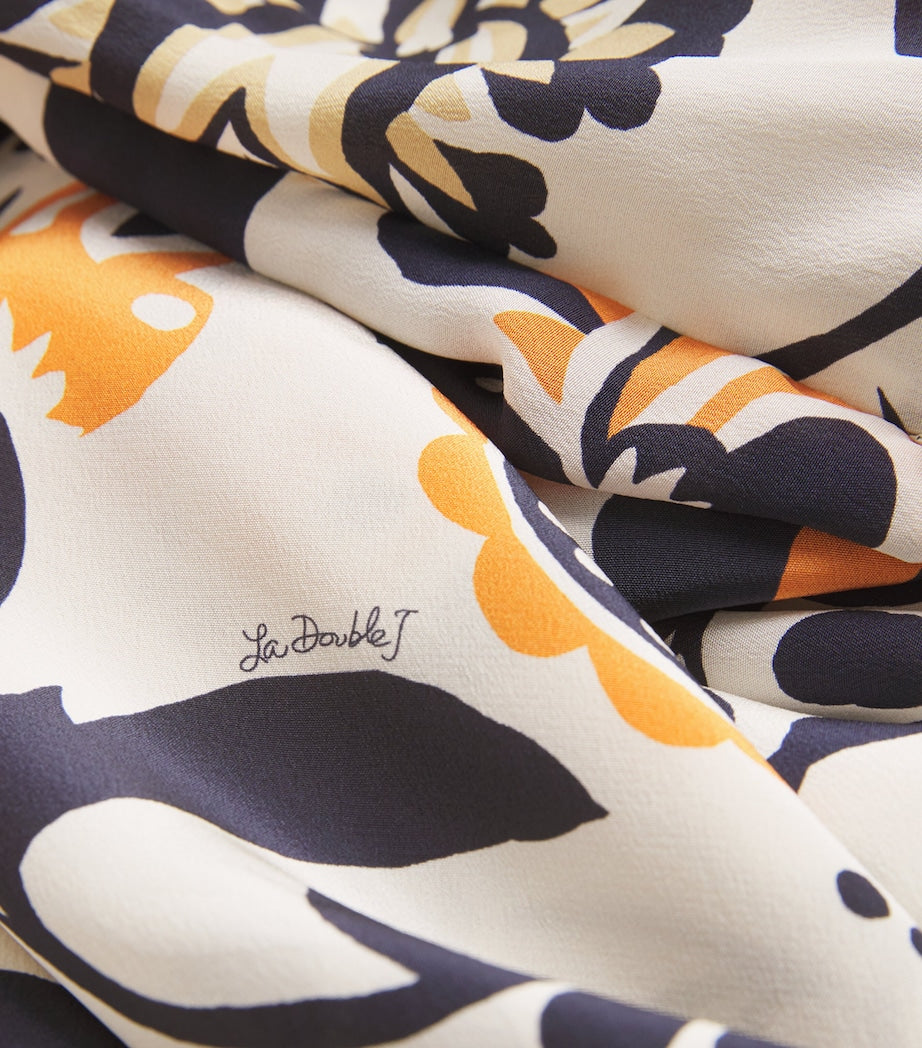 La Doublej Multi Silk Marlene Maxi Dress