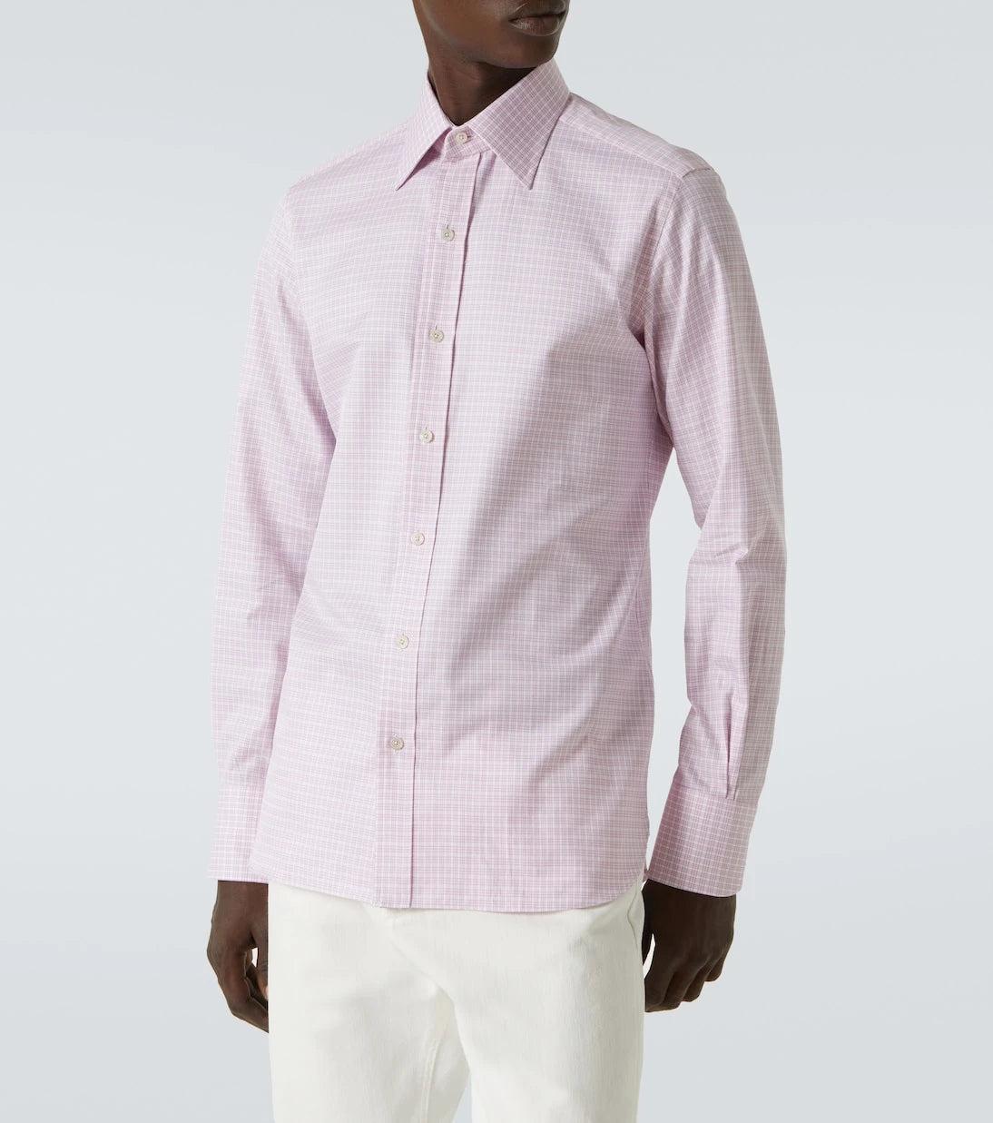 Tom Ford - Checked cotton poplin shirt