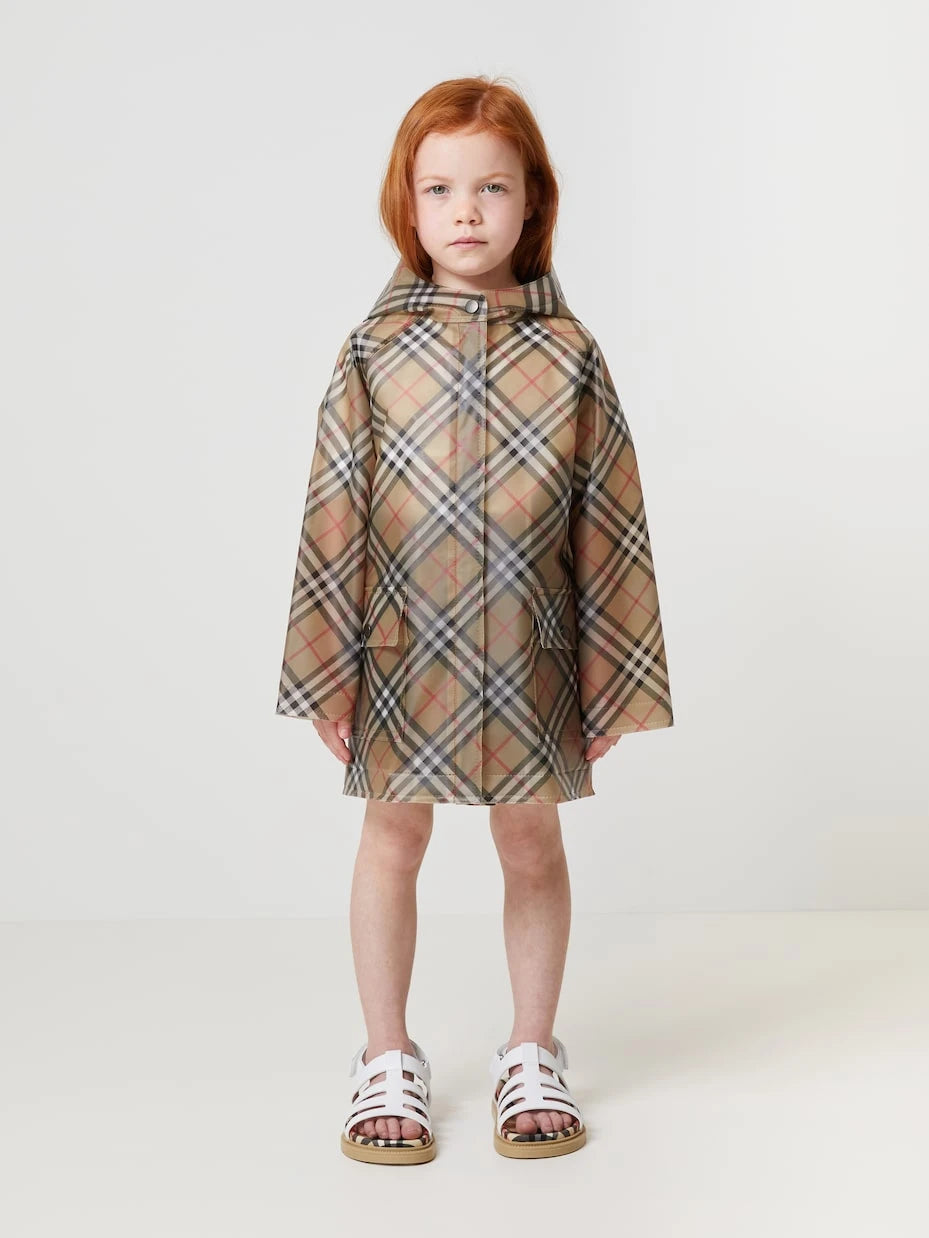 Burberry Kids - سترة باركا بنقشة كاروهات بربري
