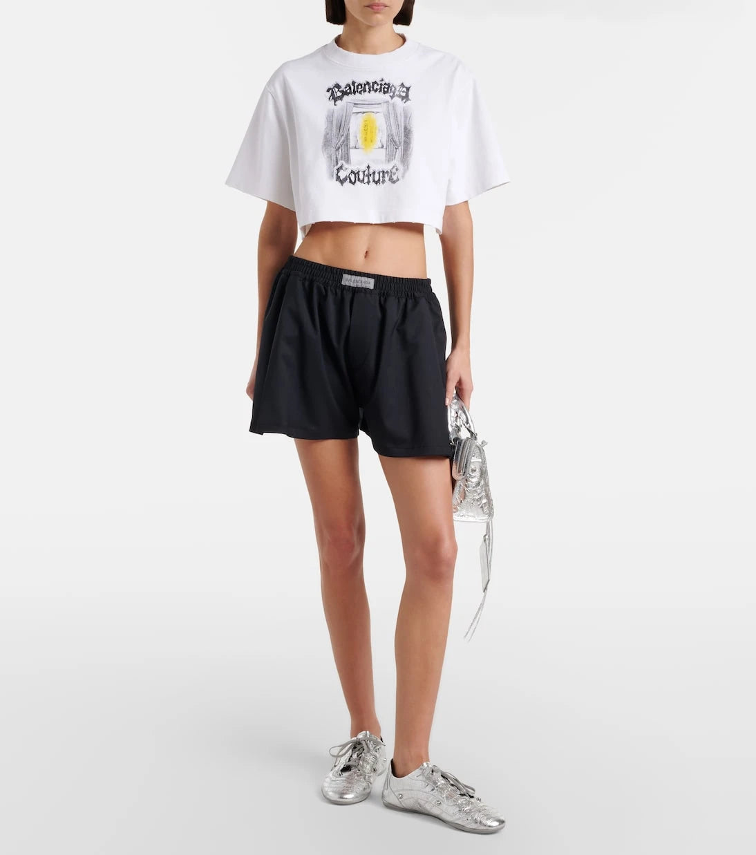 Balenciaga - Logo wool-blend shorts