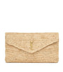 Saint Laurent Brown Raffia Cassandre Envelope Pouch