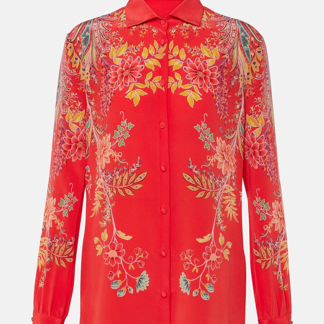 Etro - Floral silk crêpe de chine shirt