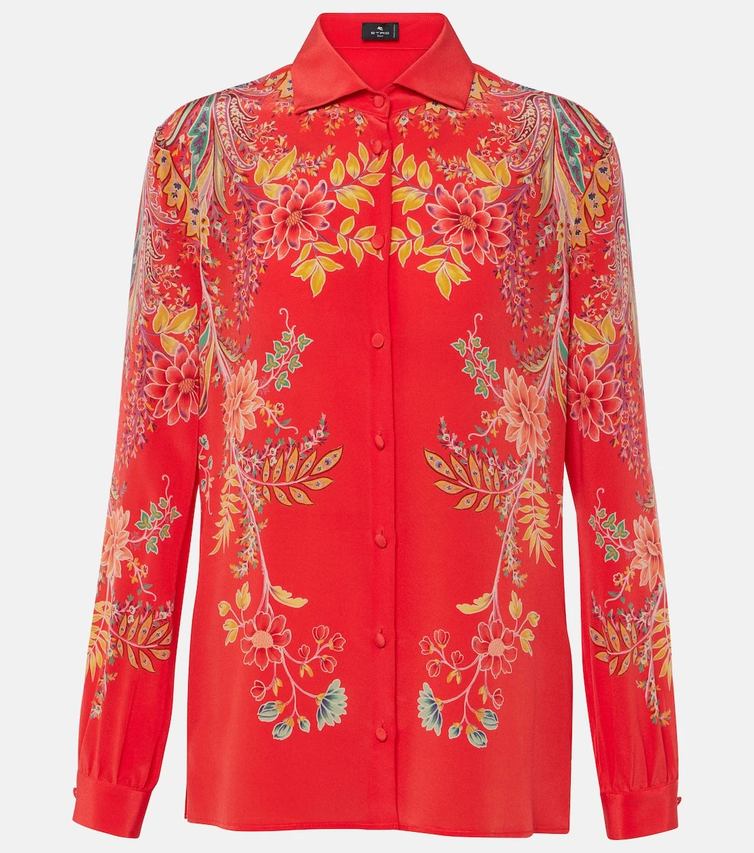 Etro - Floral silk crêpe de chine shirt