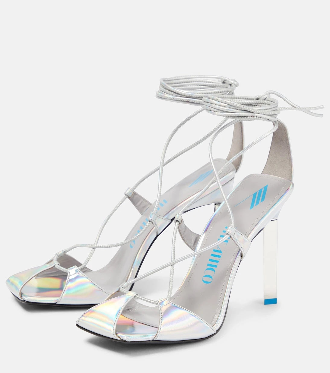 The Attico - Adele metallic leather sandals