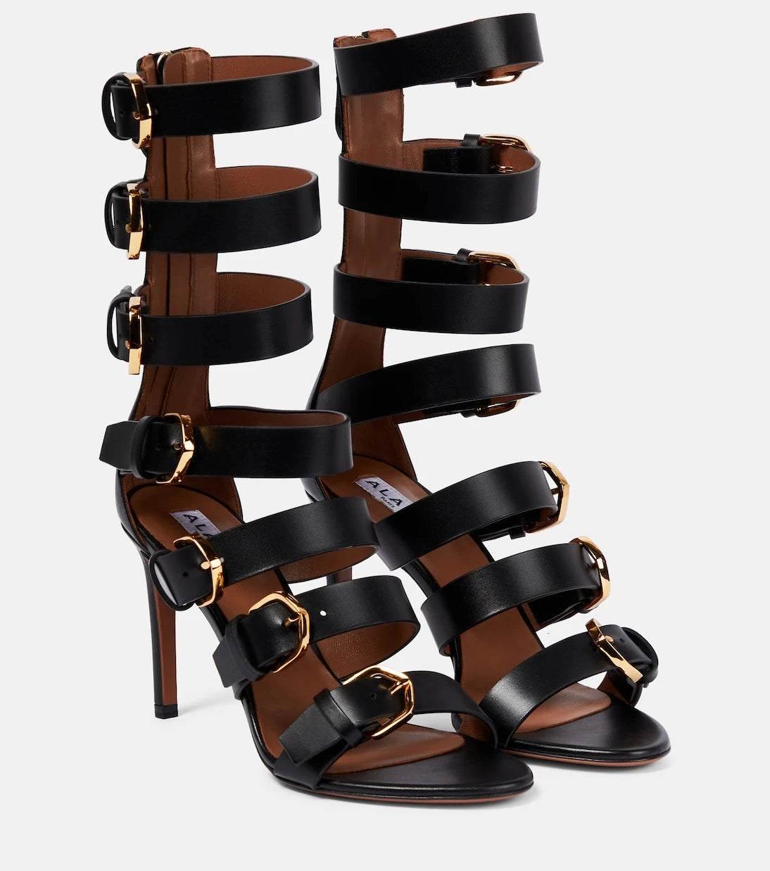 Alaïa - Buckle leather sandals