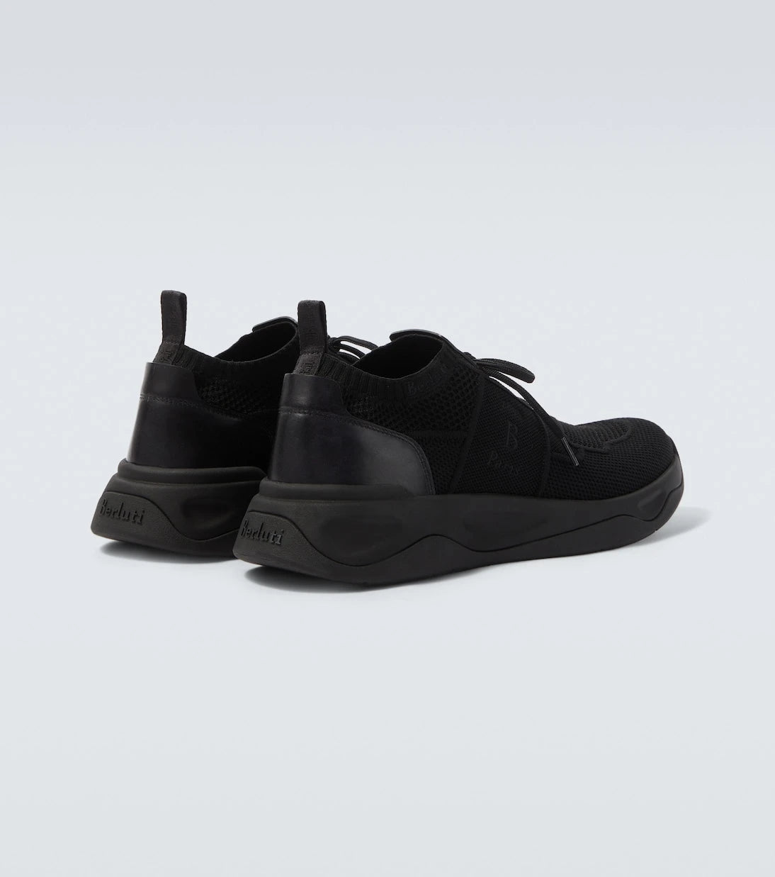 Berluti - Shadow leather-trimmed sneakers