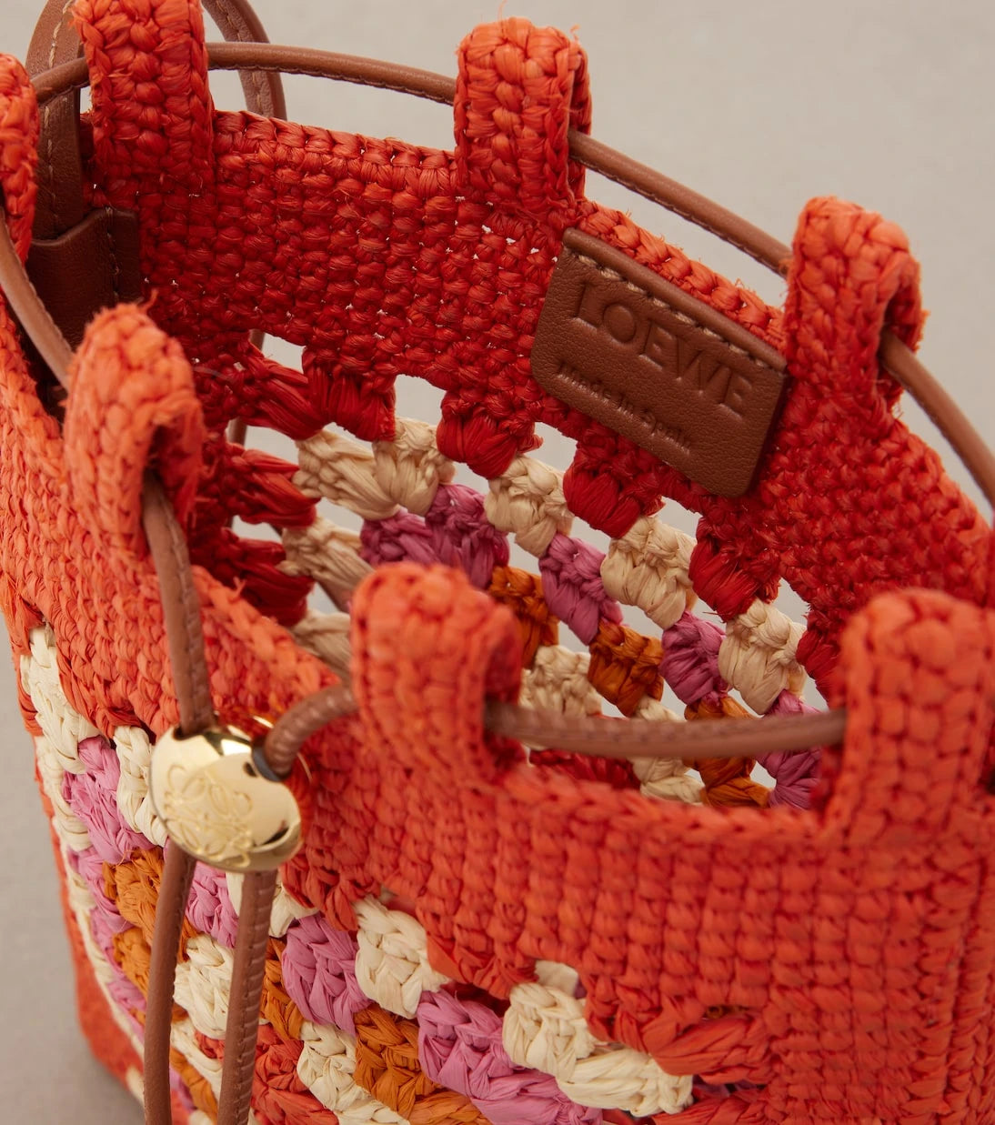 Loewe - Paula's Ibiza crochet raffia pouch with strap