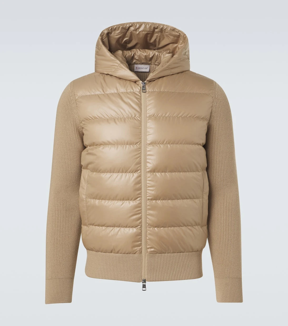 Moncler - Tricot down-paneled virgin wool cardigan