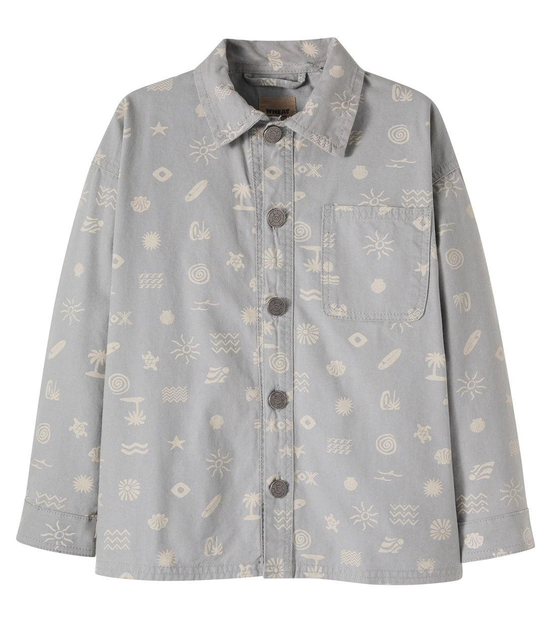 Wheat - Marcel printed cotton canvas overshirt