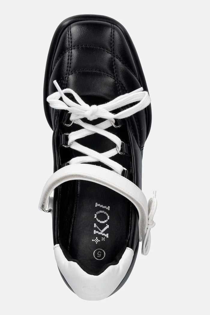 Koi Footwear kalın alçak topuklu Adria Padded Kitten Heel Mary Janes