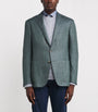 Canali Green Wool-Blend Tailored Blazer