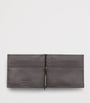 Grey Saffiano Leather Bifold Wallet