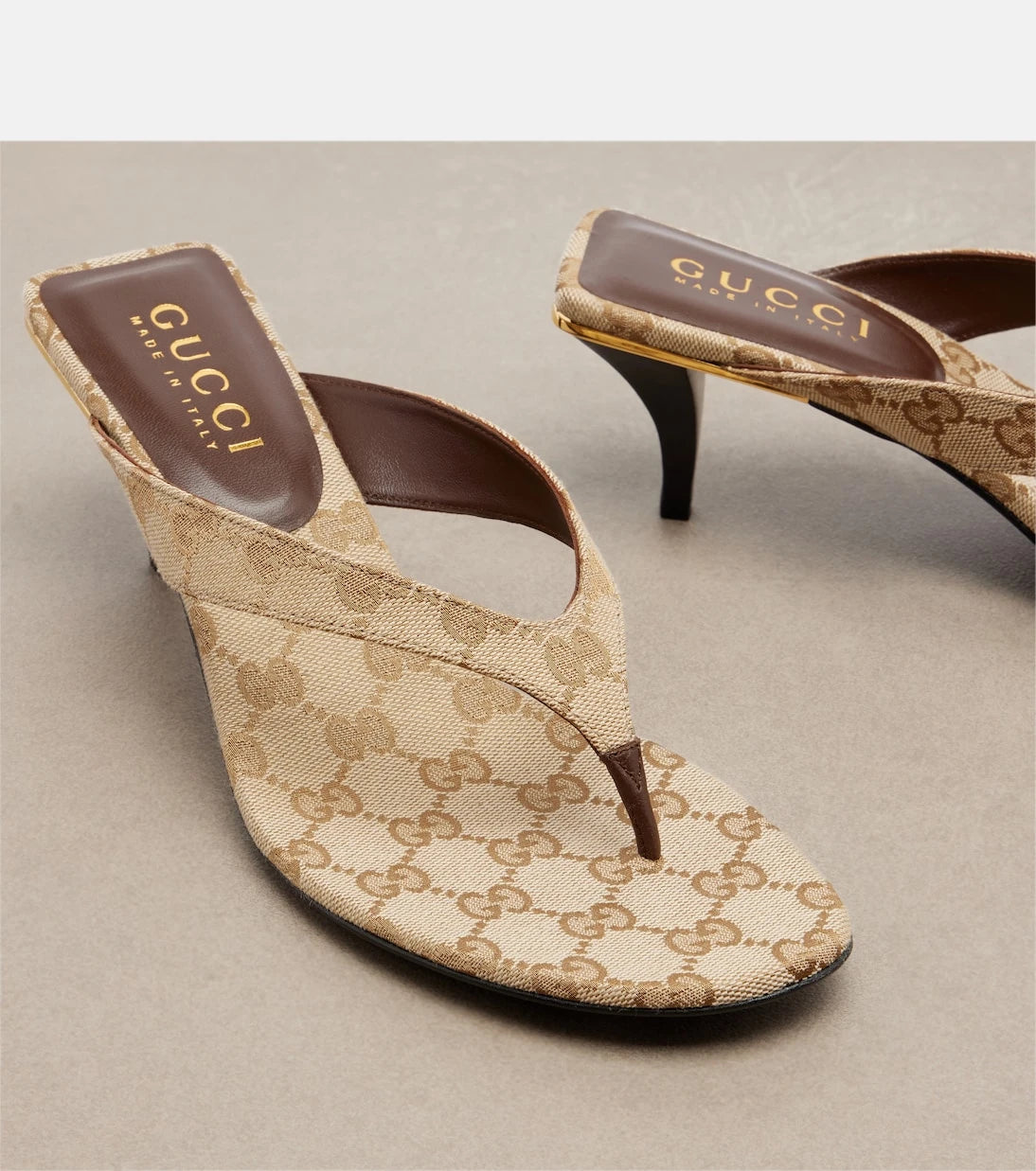 Gucci - Vittoria GG canvas thong sandals