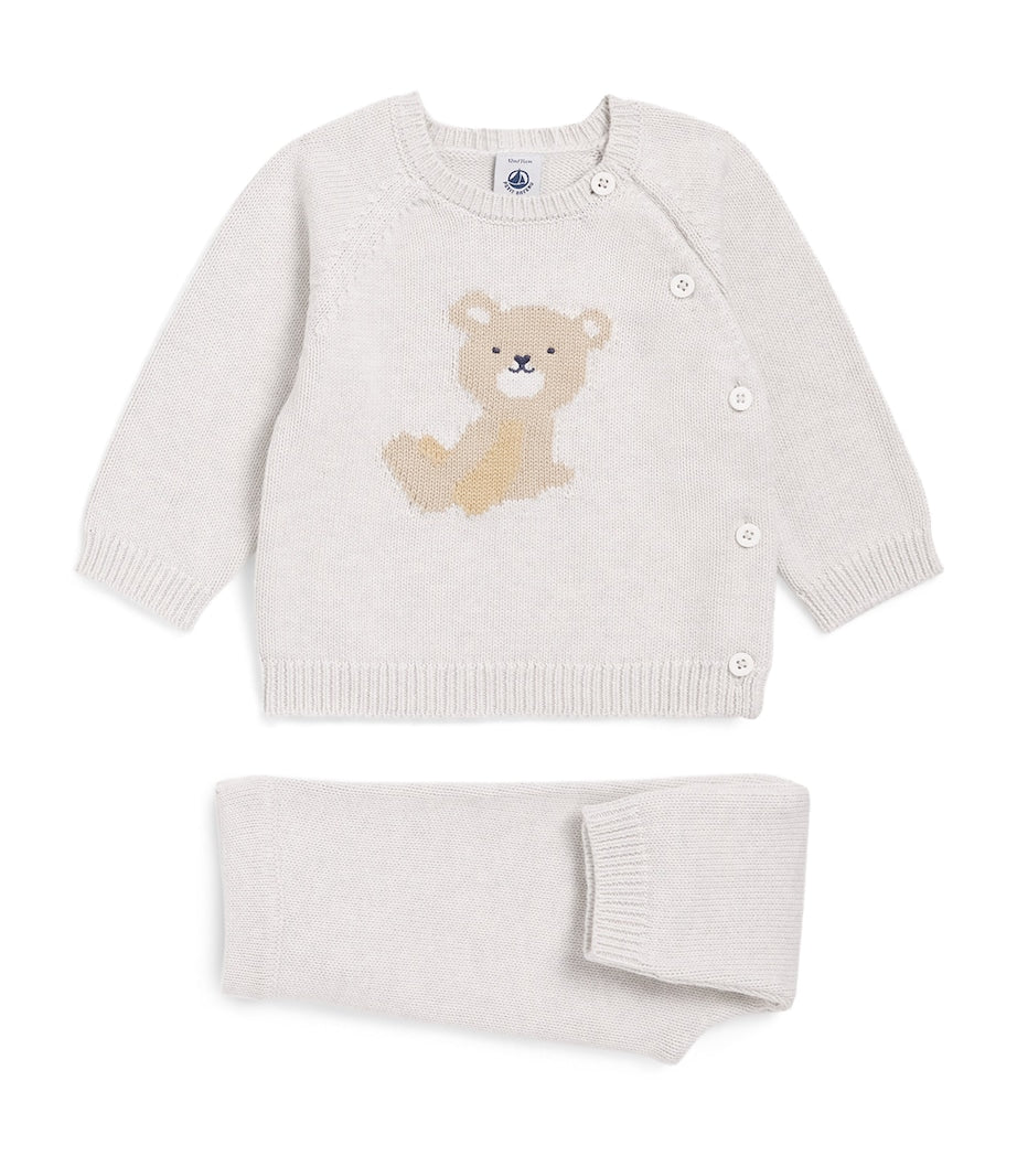 Wool-Cotton Sweater and Trousers Set (1-18 Months)