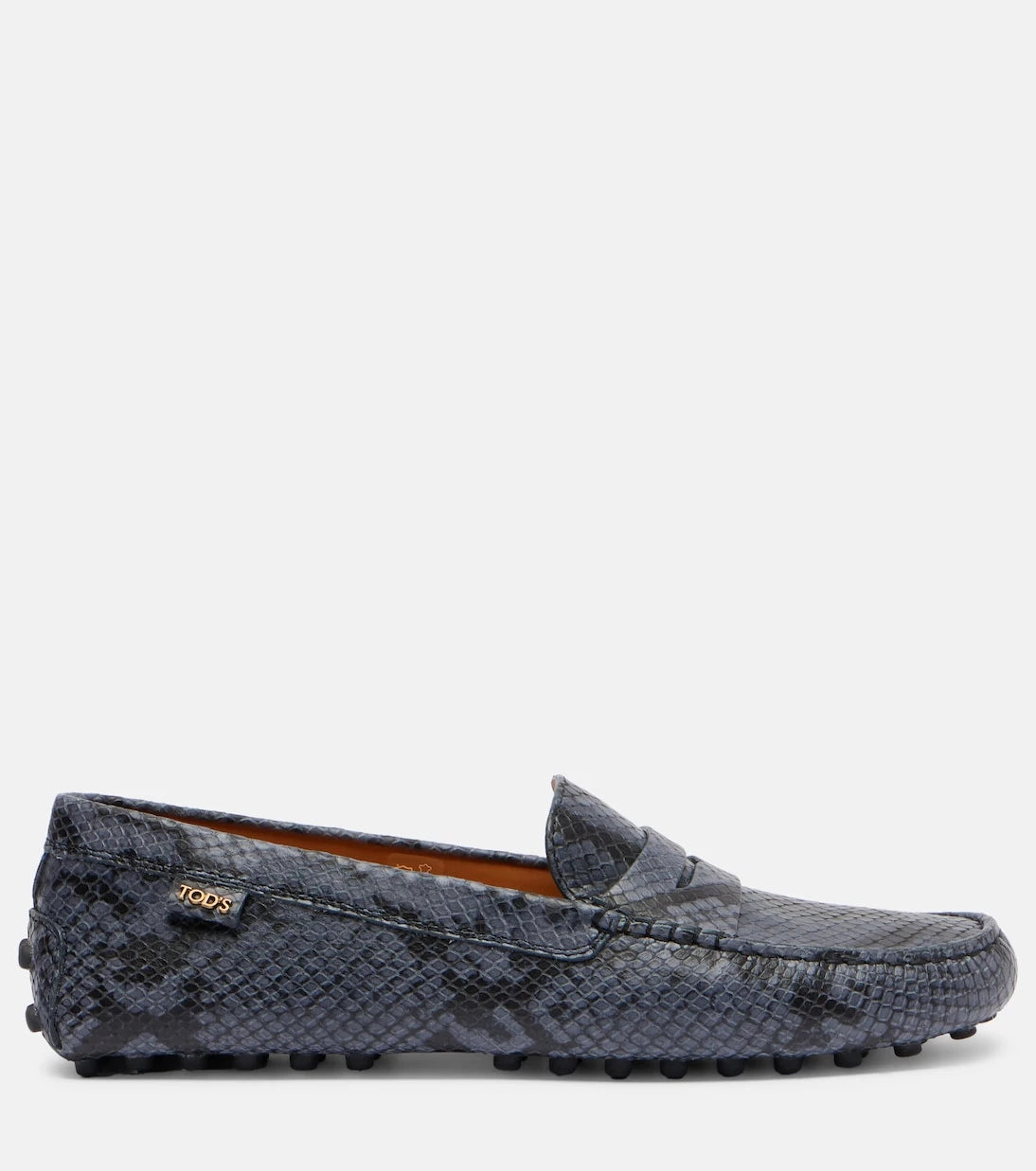 Tod's - Gommino snake-effect leather driving shoes