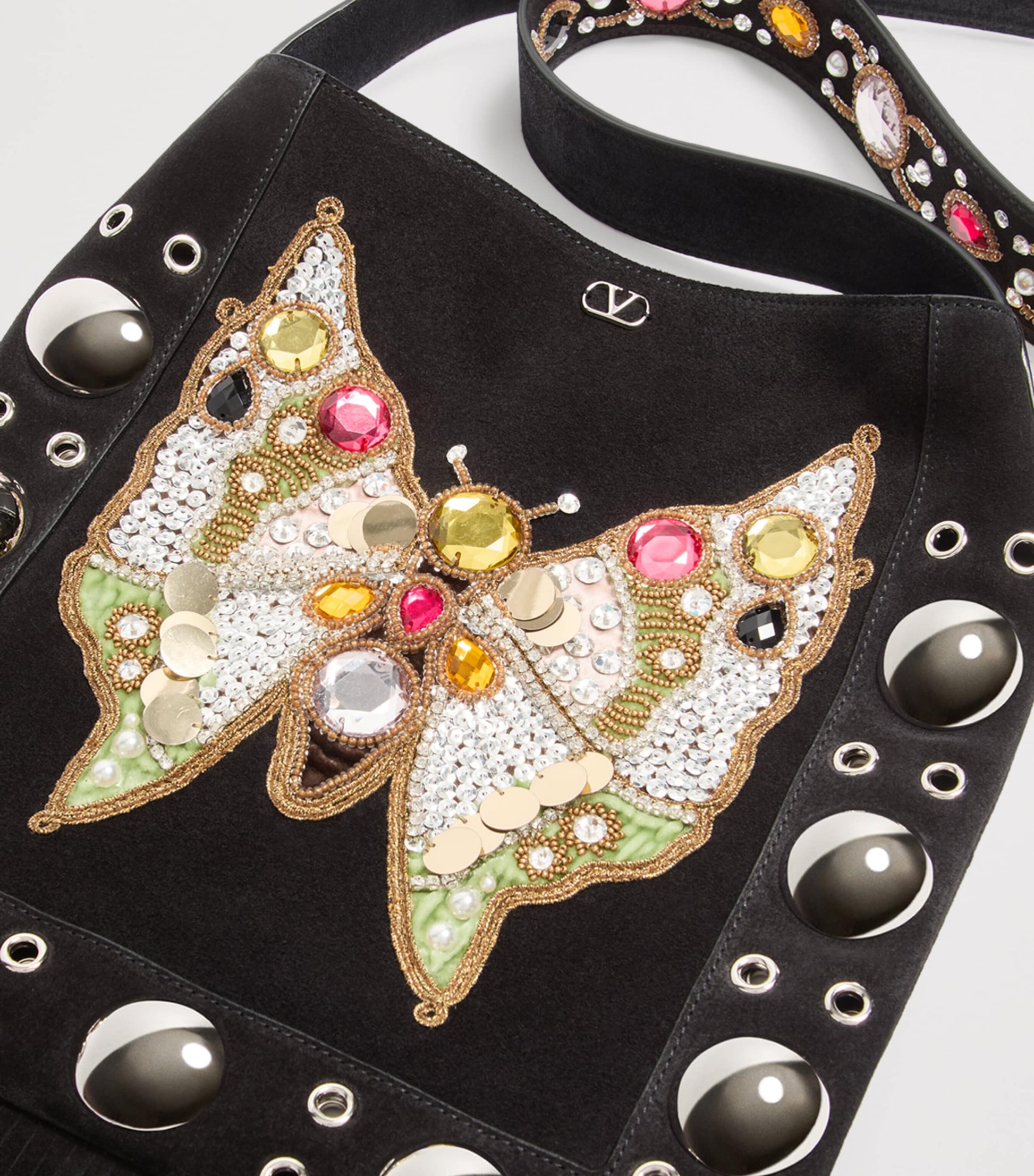 Valentino Garavani Medium Suede Nellcôte Cross-Body Bag