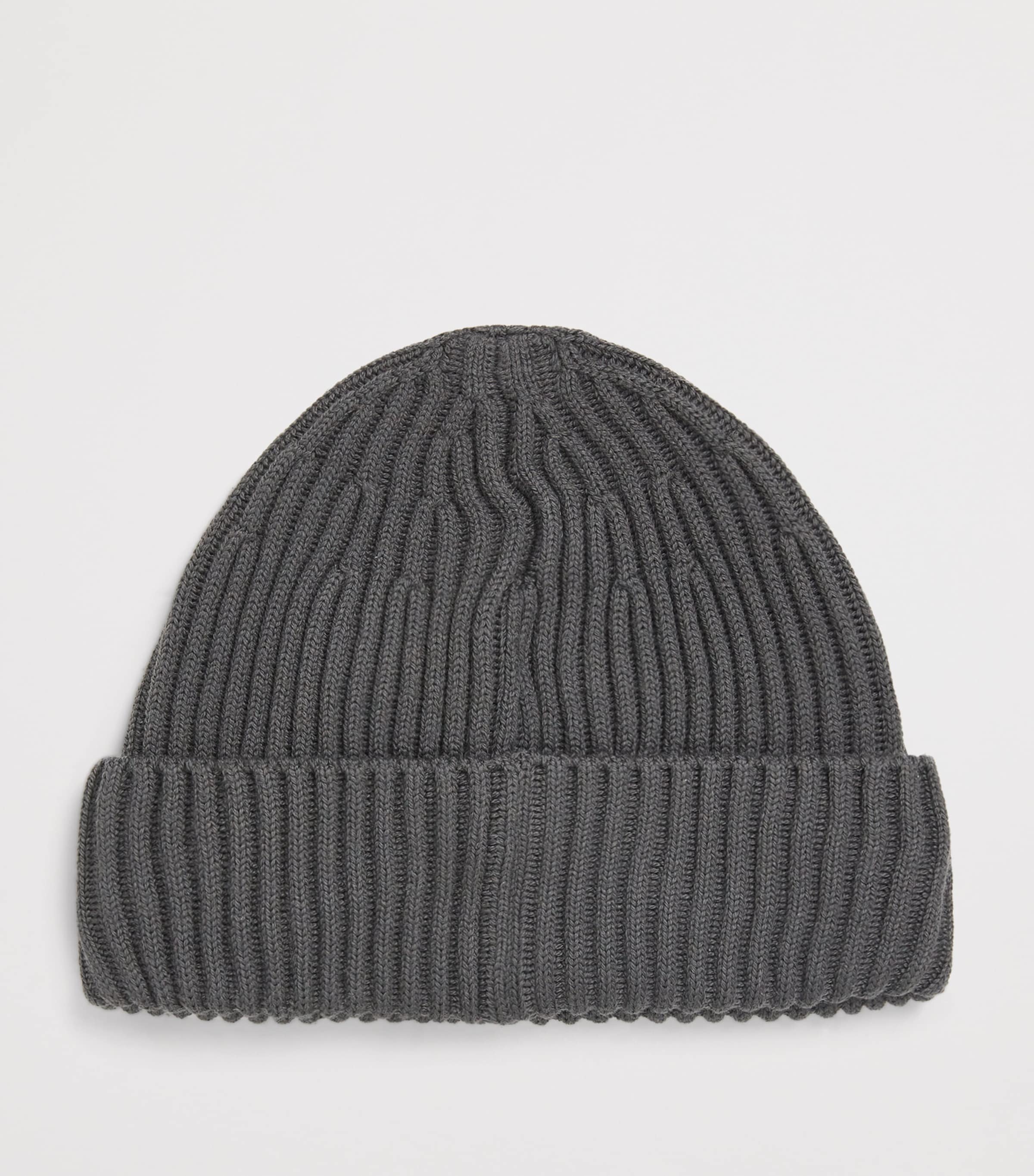 Virgin Wool Ribbed Beanie