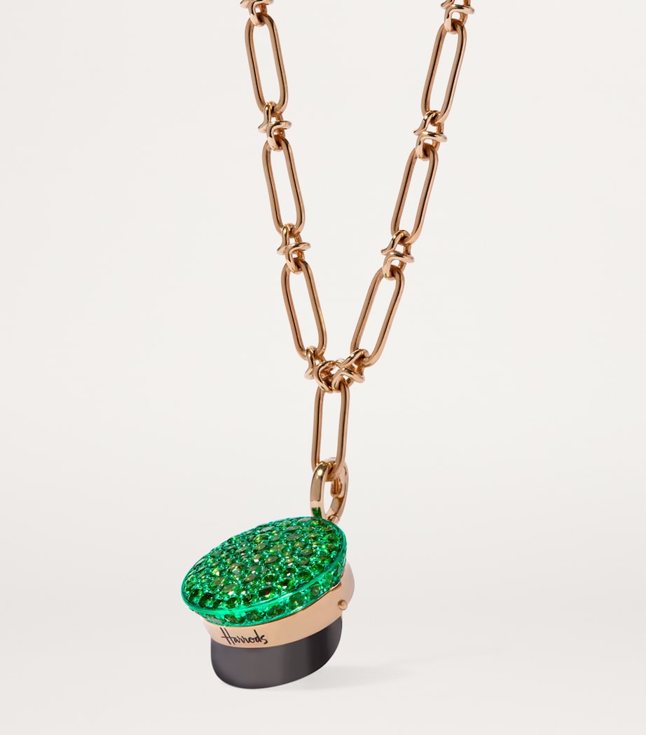Annoushka x Harrods Yellow Gold and Tsavorite My Life In Charms Doorman's Cap Locket Charm