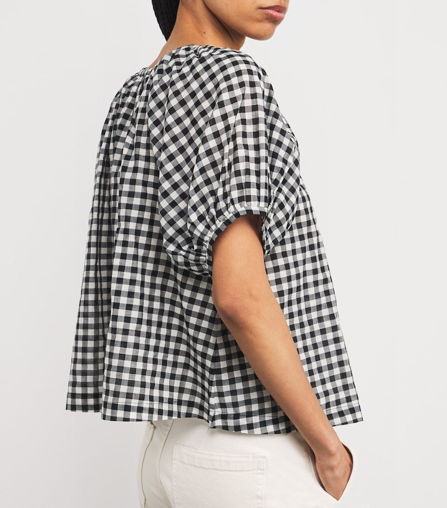 DÔEN Multi Check June Blouse