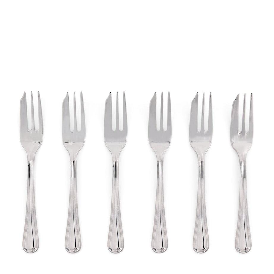 Set of 6 Stainless Steel Pastry Forks