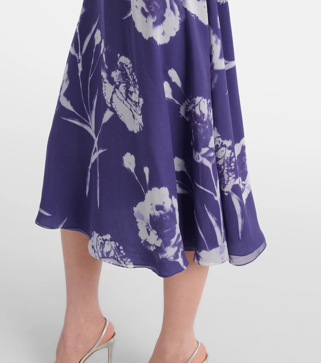 Erdem - Floral silk voile midi dress