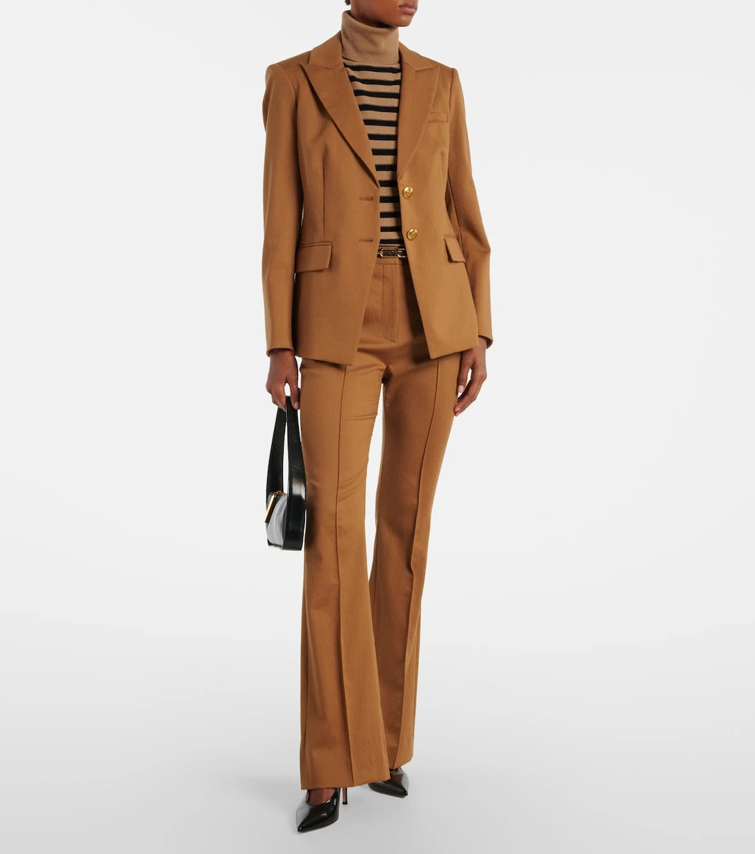 Veronica Beard - Gracie belted wool flared pants
