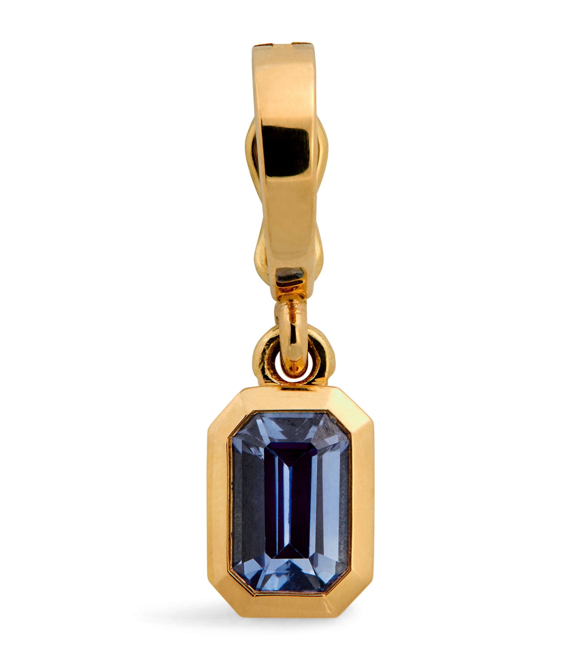 Medium Yellow Gold and Sapphire Charm