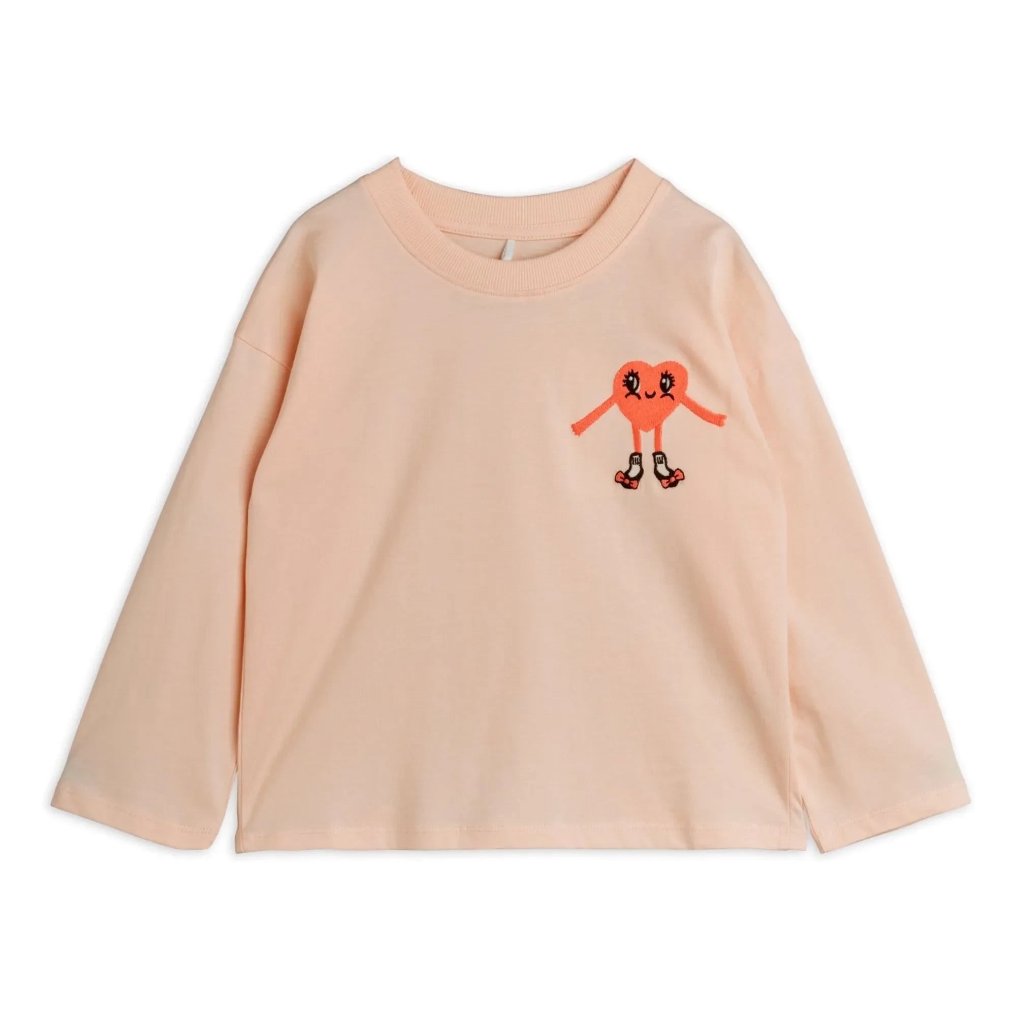 Mini Rodini - Organic Cotton Heart T-shirt | Pale Pink