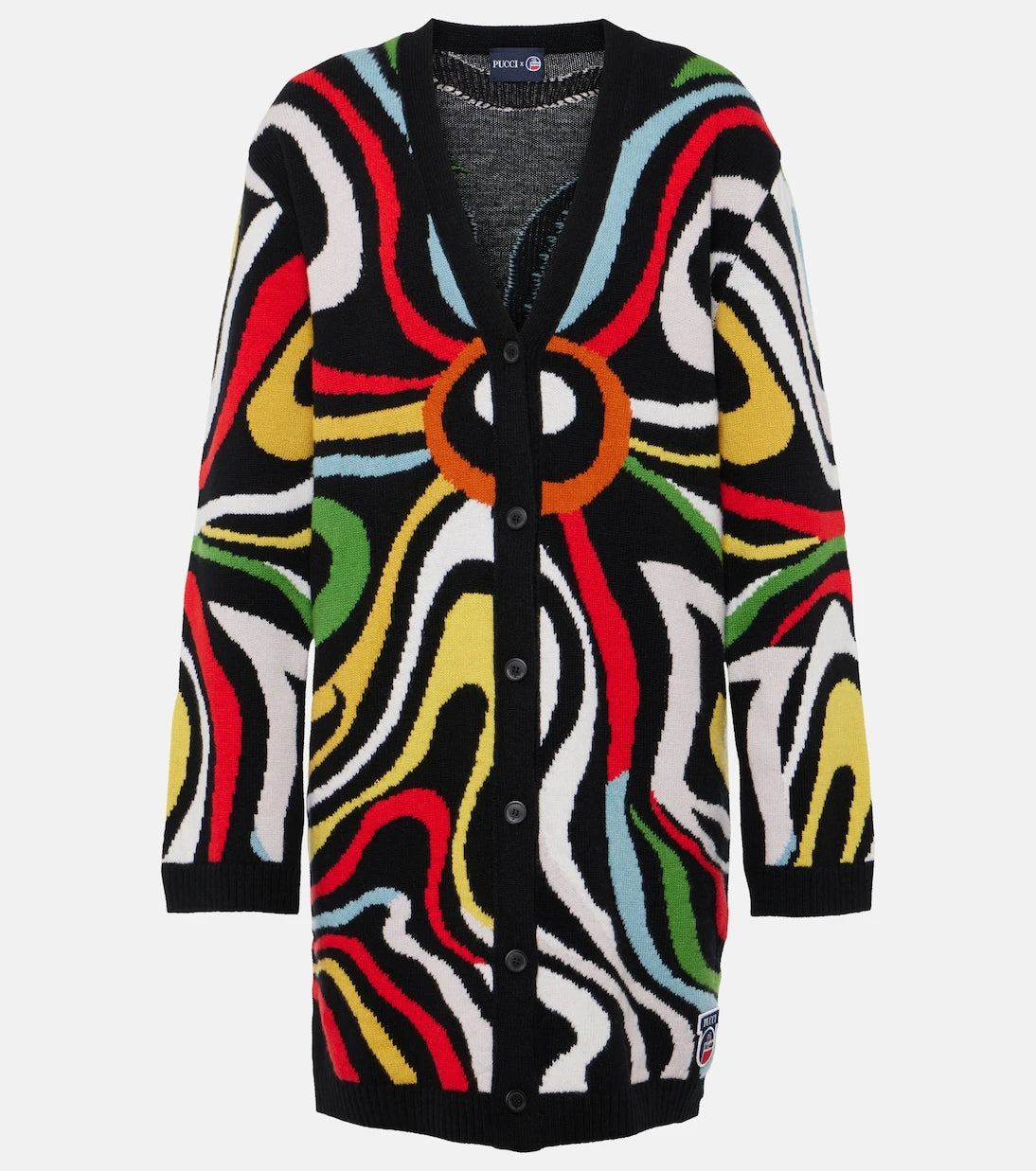 Pucci - x Fusalp intarsia wool cardigan