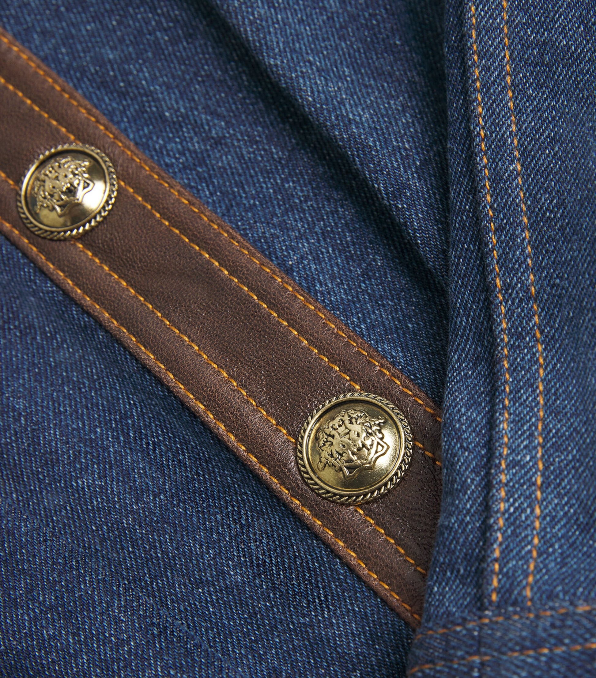 Blue Cropped Denim Waistcoat