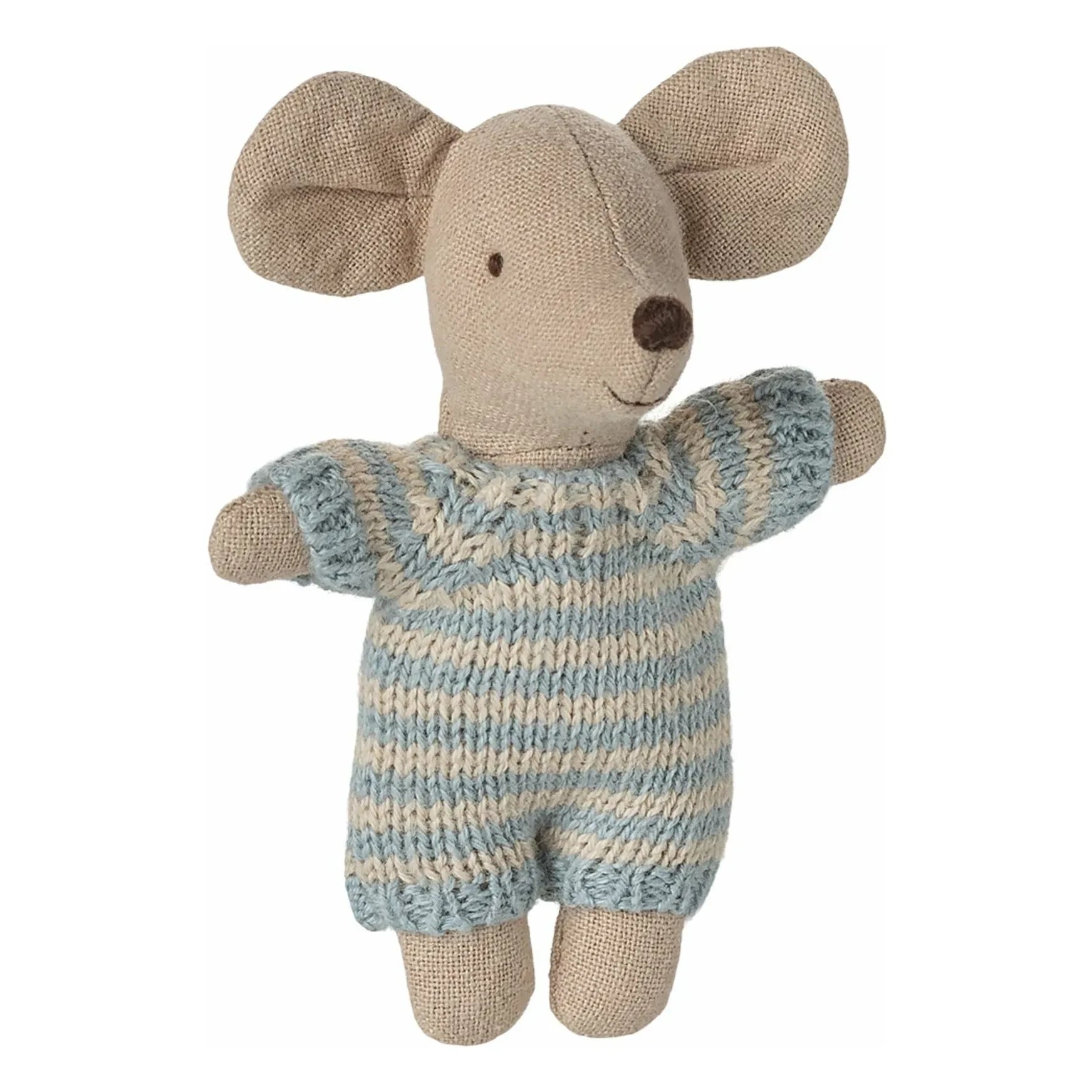 Maileg - Baby mouse in its bassinet | Blue