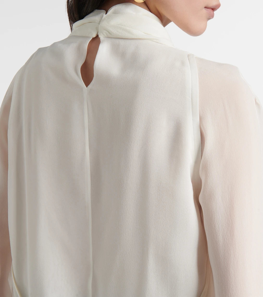Altuzarra - Cara drape detaylı ipek balıkçı yaka bluz