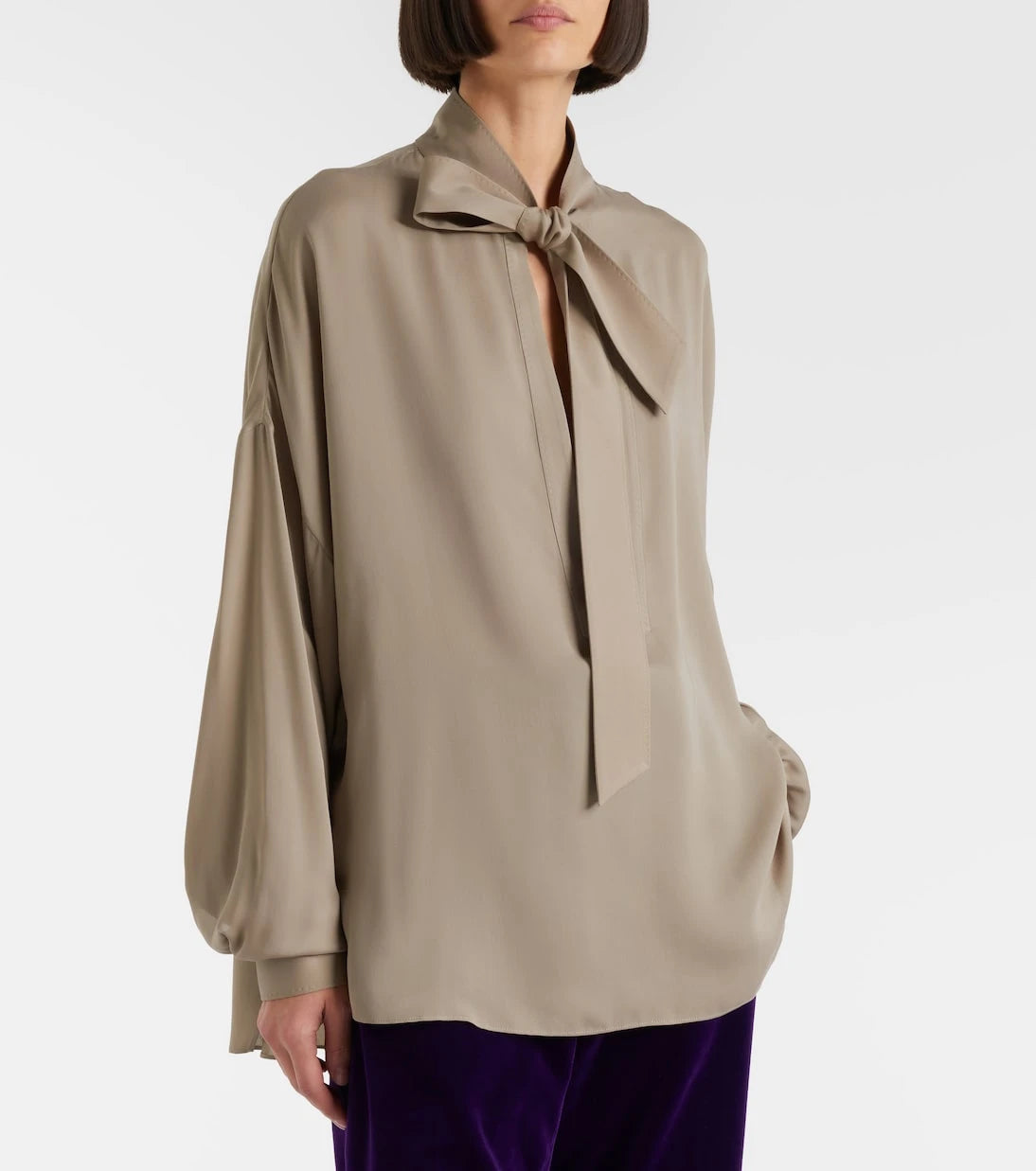 Tom Ford - Tie-neck silk georgette blouse