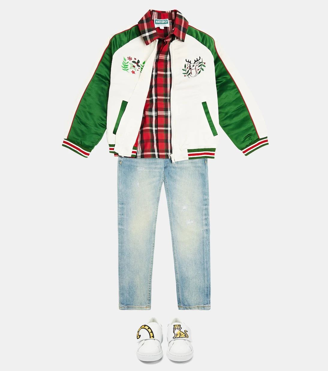 Kenzo Kids - Embroidered varsity jacket
