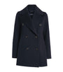 Max Mara Blue Wool Double-Breasted Coat