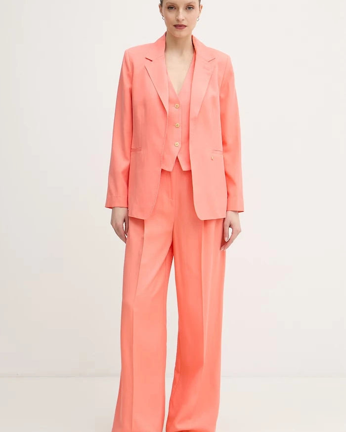 Lola Casademunt kadın keten karışımlı blazer ceket