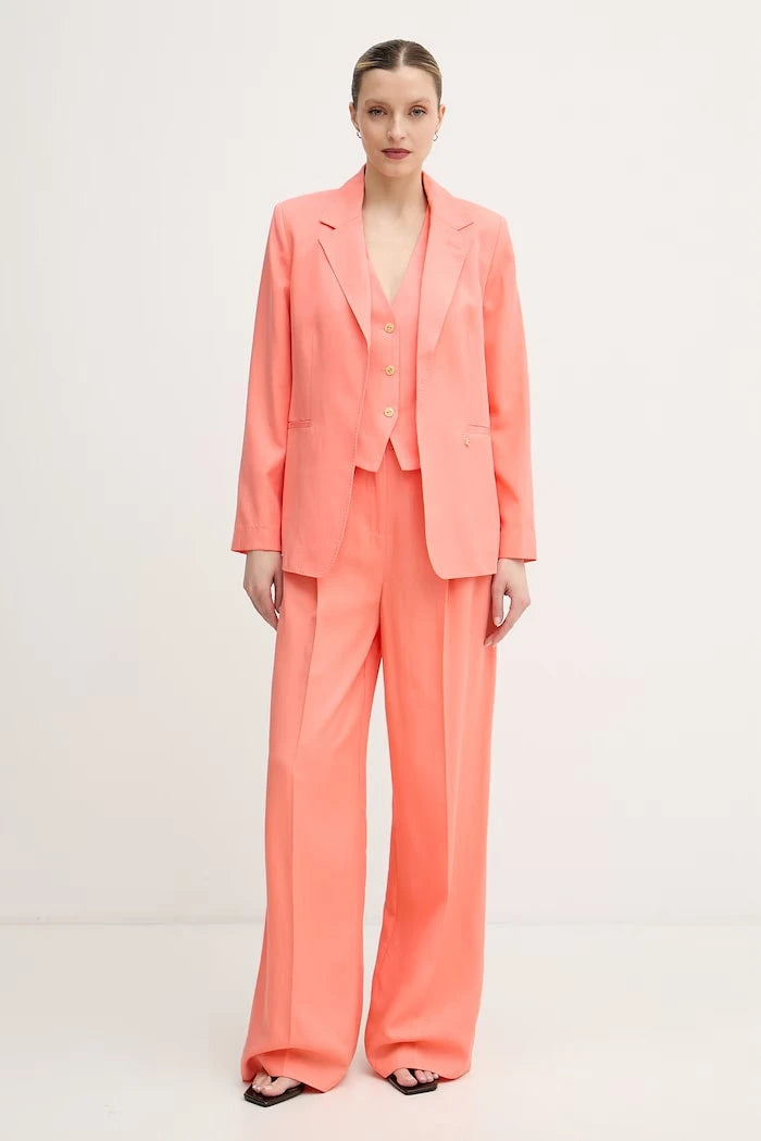 Lola Casademunt kadın keten karışımlı blazer ceket