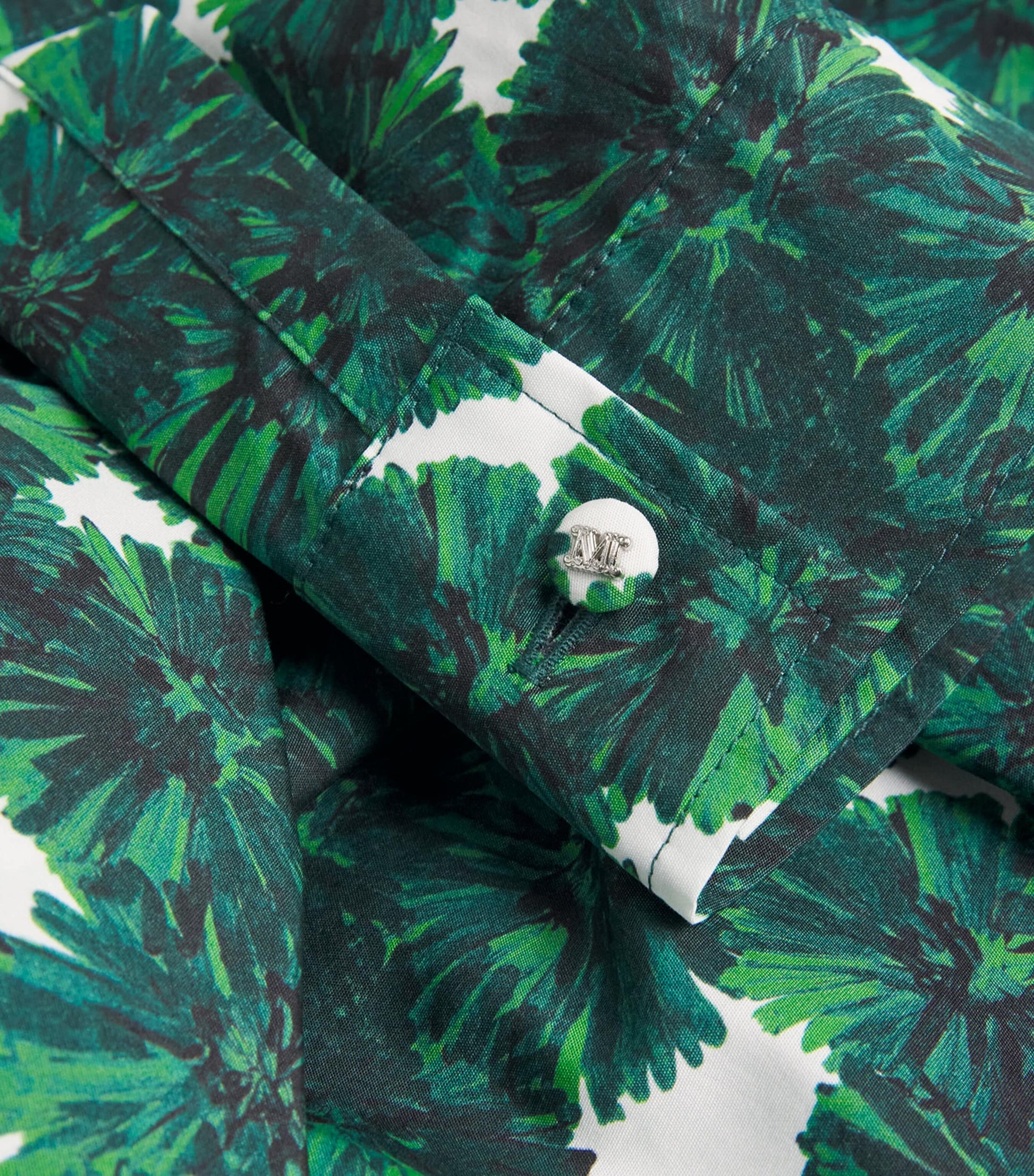 Max Mara Beige Cotton Poplin Print Shirt Dress