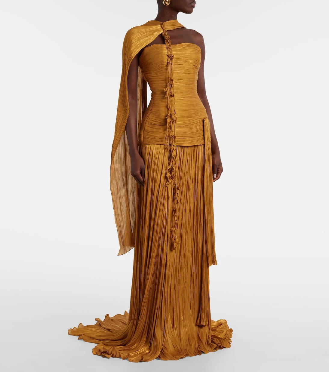 Marmar Halim - Peplum ruched gown