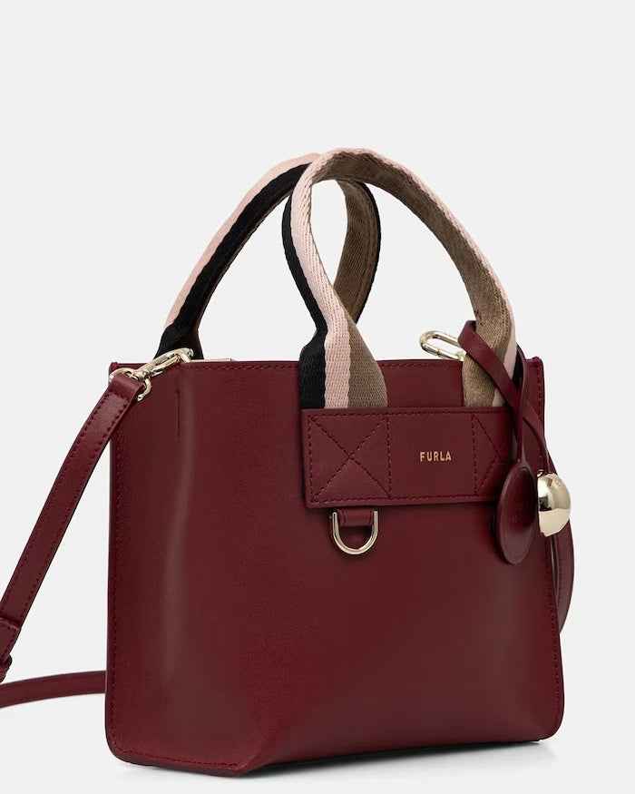 Furla чанта crossbody дамска от кожа Divide It Mini Tote