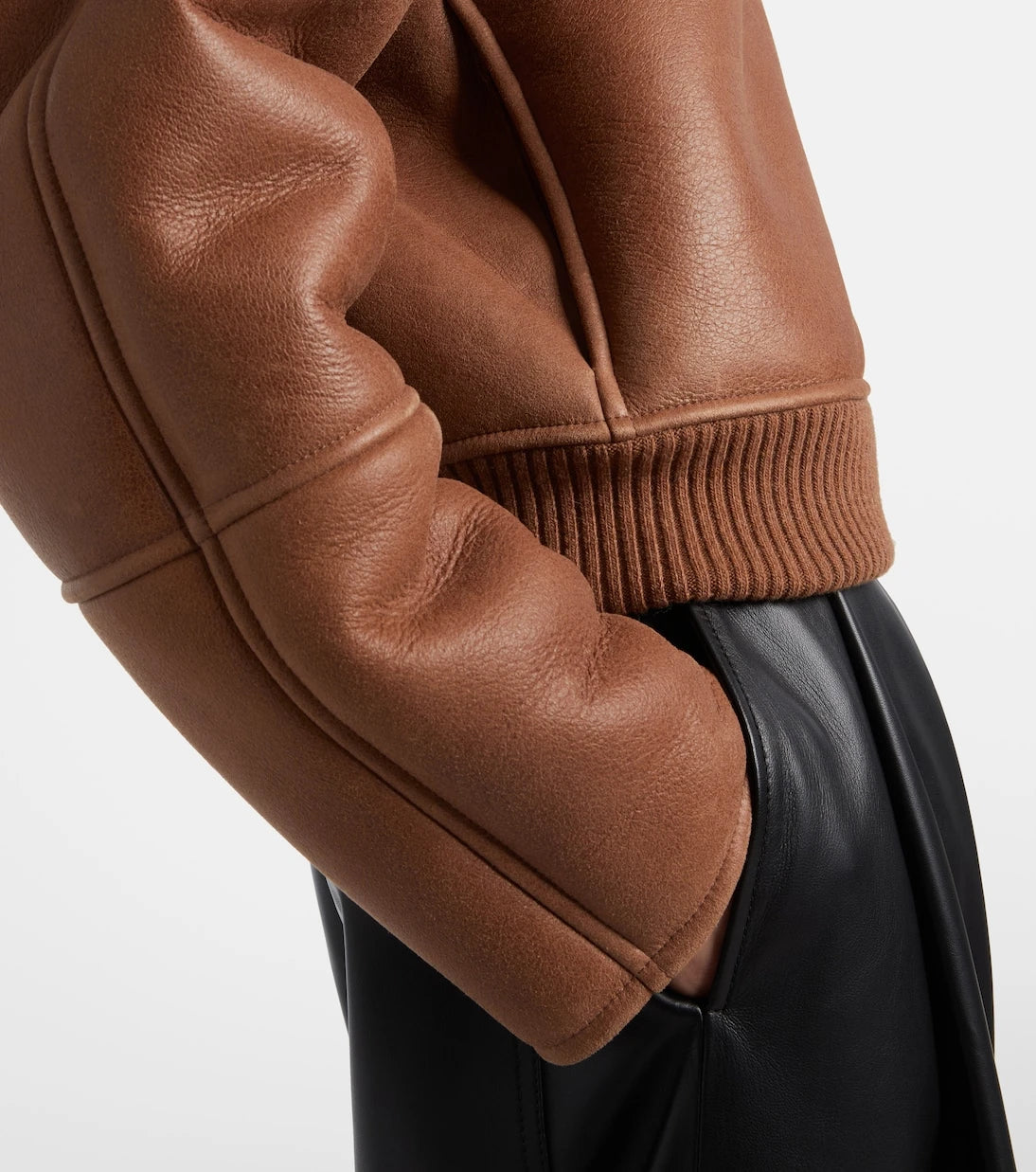 Loewe - Shearling-trimmed leather blouson