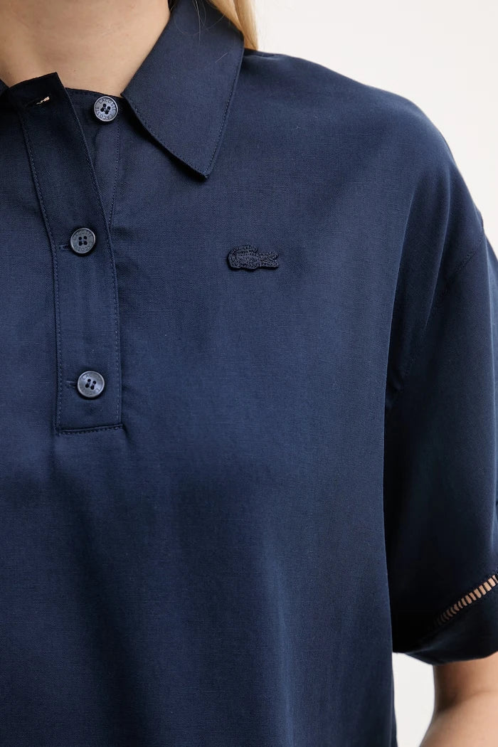Lacoste kadın lyocell yakalı tişört