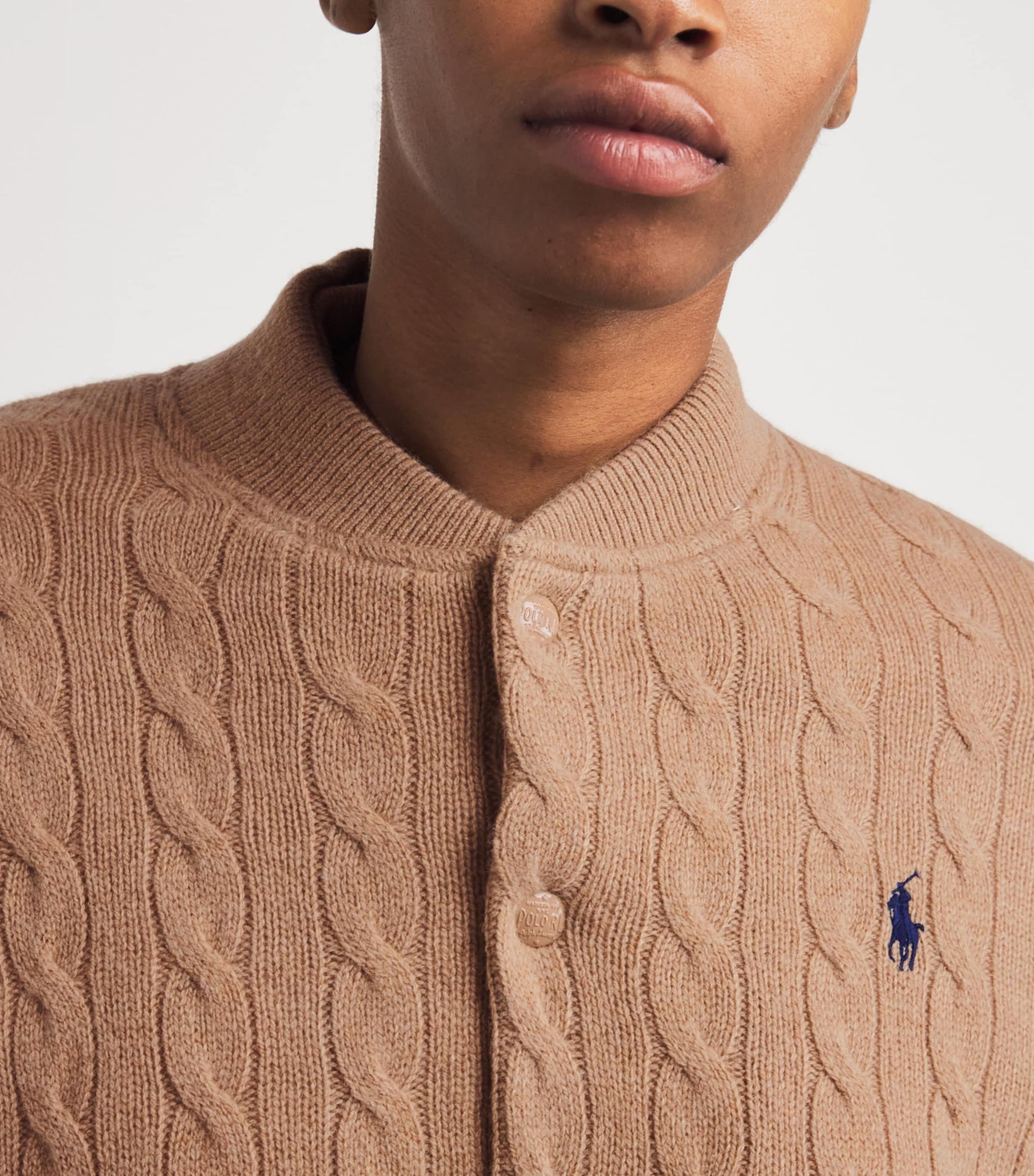 Polo Ralph Lauren Brown Wool-Cashmere Bomber Jacket