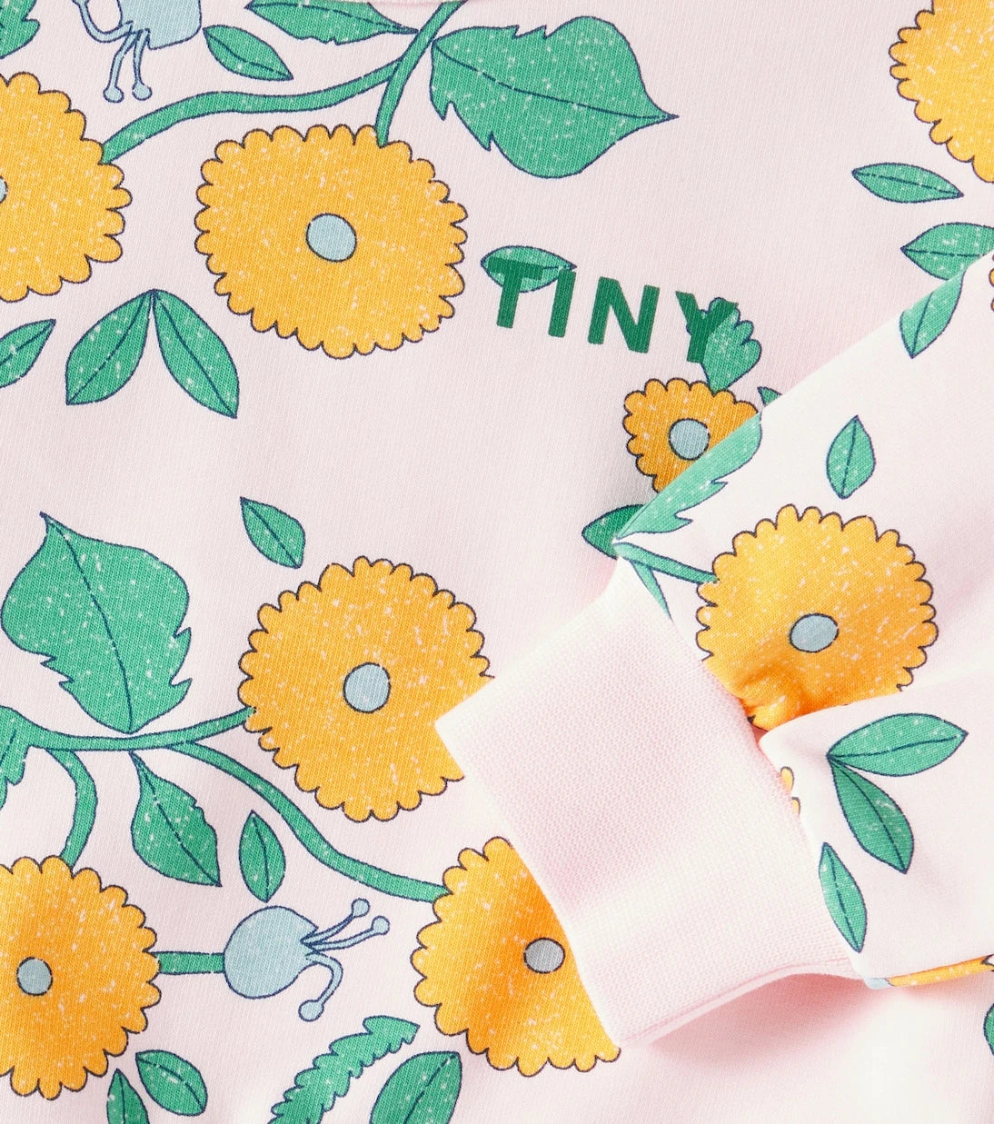 Tinycottons - سويت شيرت مزيج قطن جيرسي بنقشة Baby Flowers